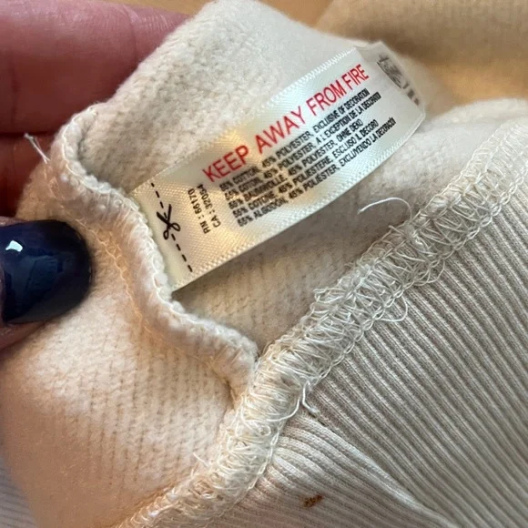 Anthro x Celandine Oversized Graphic Ivory Sweatshirt Sz L/XL NWT - Picture 14 of 16